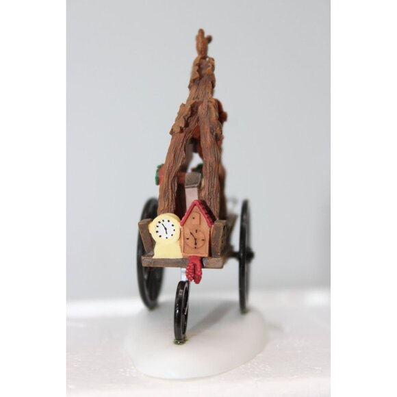 Dept 56 Alpine Village - Cuckoo Clock Vendor & Cart - Picture 7 of 7